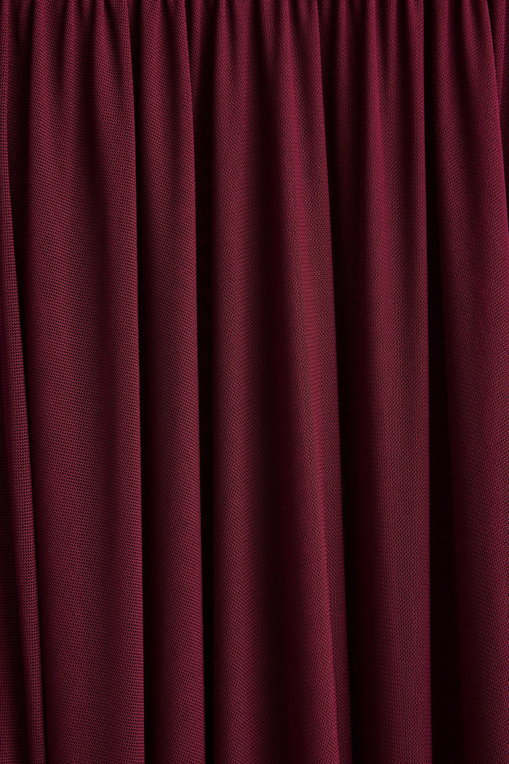 Gigi | Burgundy High-Neck Maxi Dress With Drop-Waist And Sheer Skirt