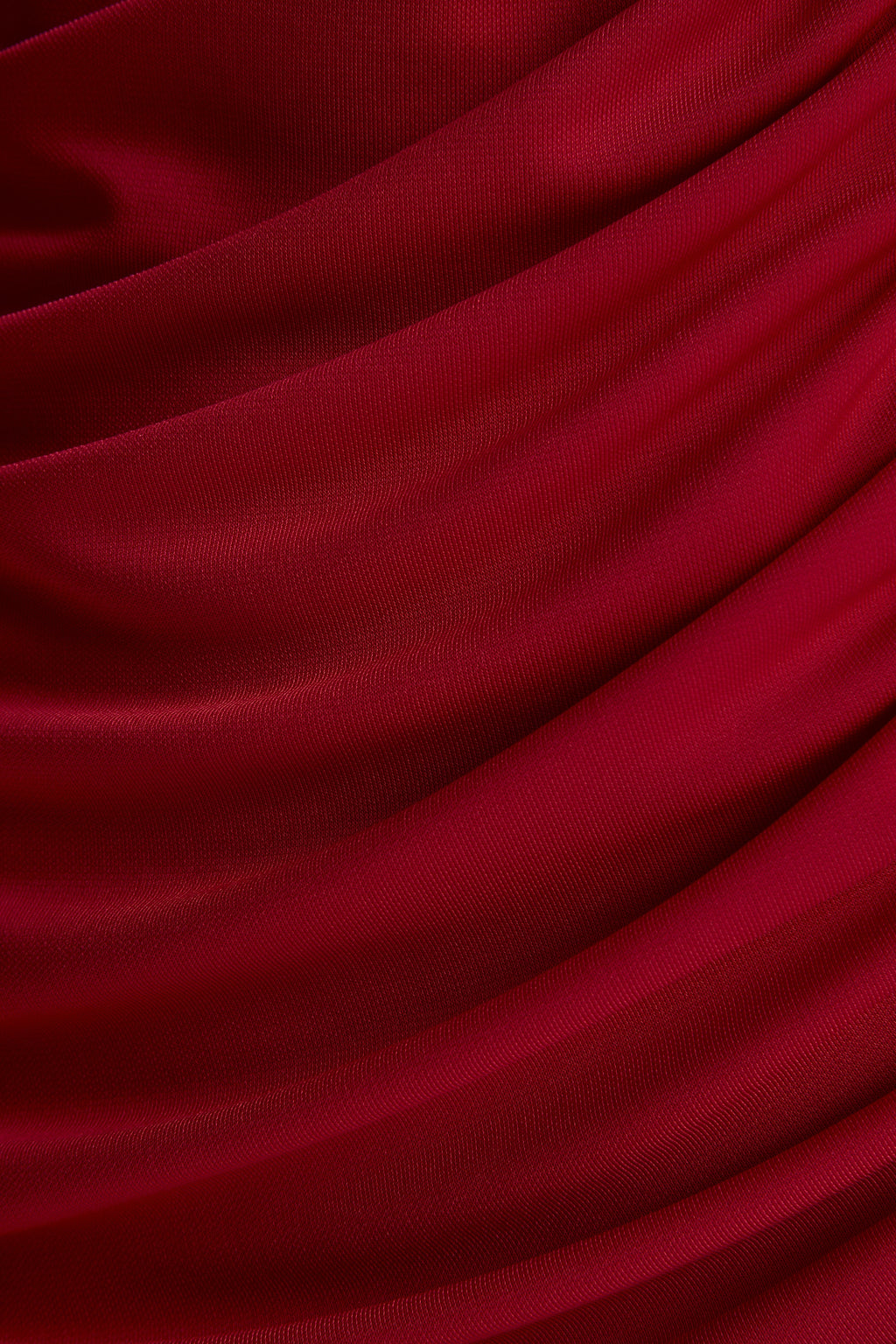 Vesperelle | Red Scoop-Neck Maxi Dress With Gathered-Detailing