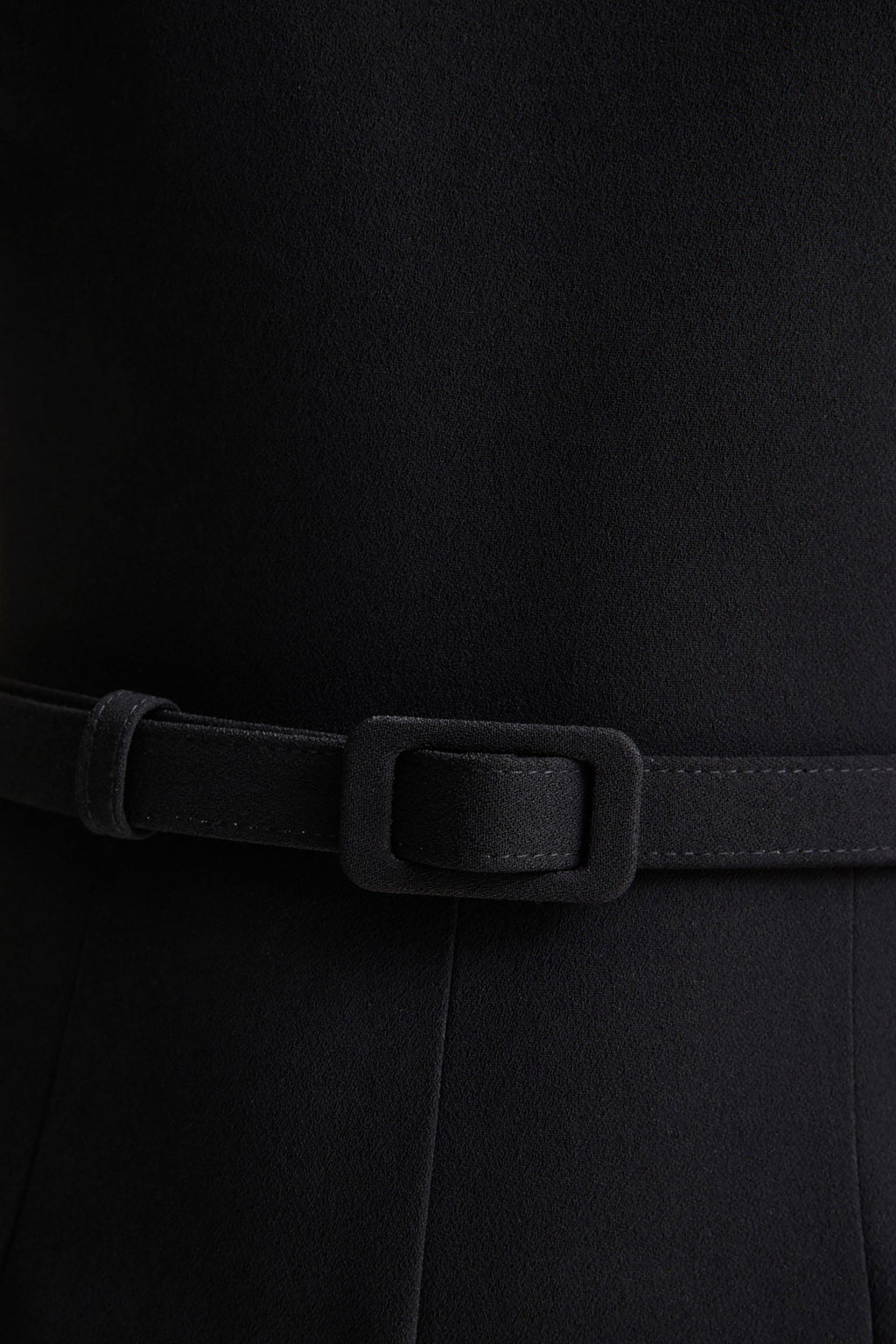 Orlina | Black High-Neck Jumpsuit With Lace Detailing