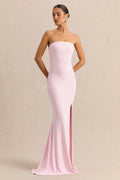 Melva | Light Pink Bandeau Maxi Dress