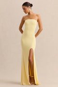 Melva | Lemon Bandeau Maxi Dress