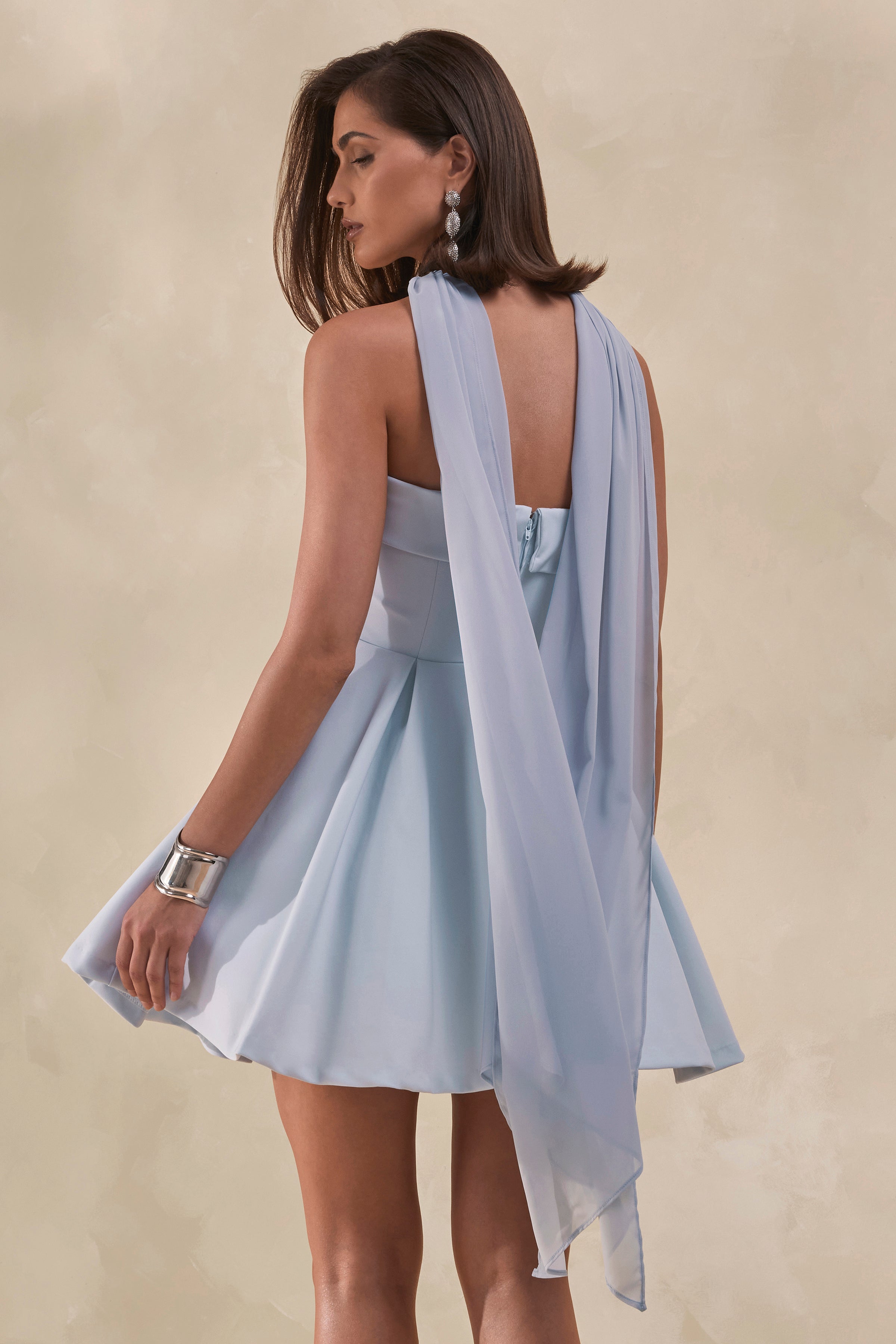 Bruna | Light Blue Chiffon Scarf