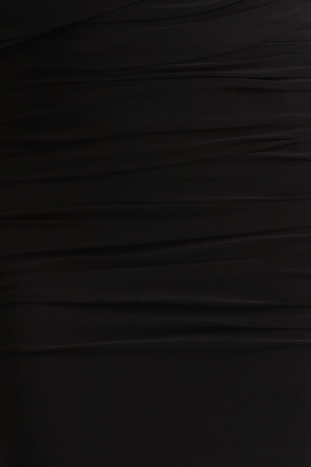 Glitz | Black High-Neck Maxi Dress With Cape Sleeve and Ruched Detail