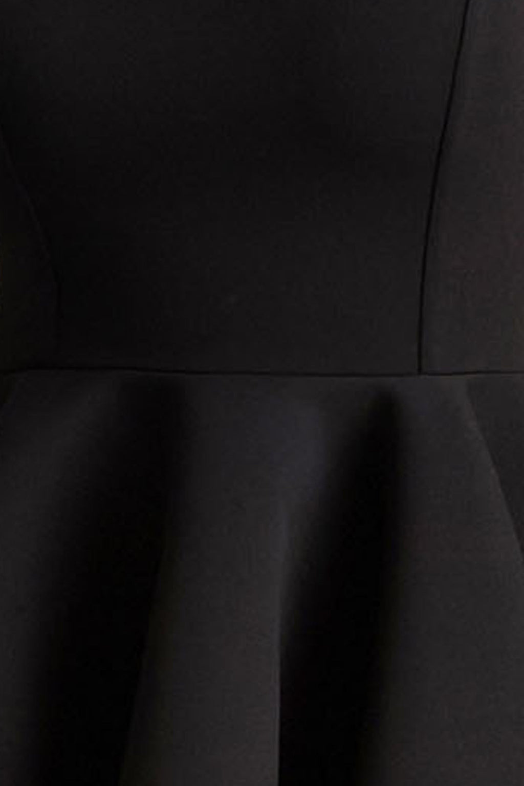 Malia | Black Sweetheart-Neck Skater Mini Dress